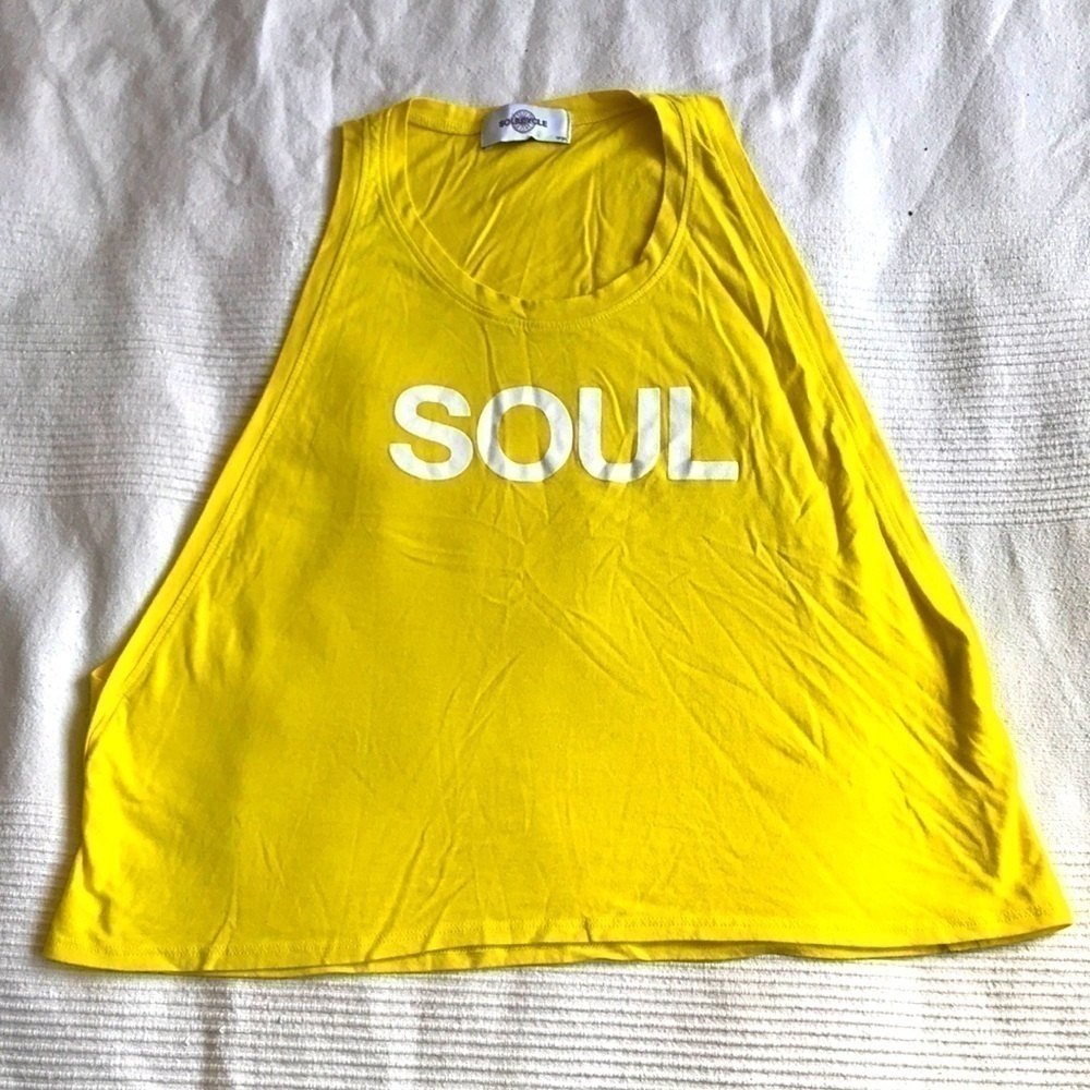 SOULCYCLE Yellow Muscle Tank Size Large